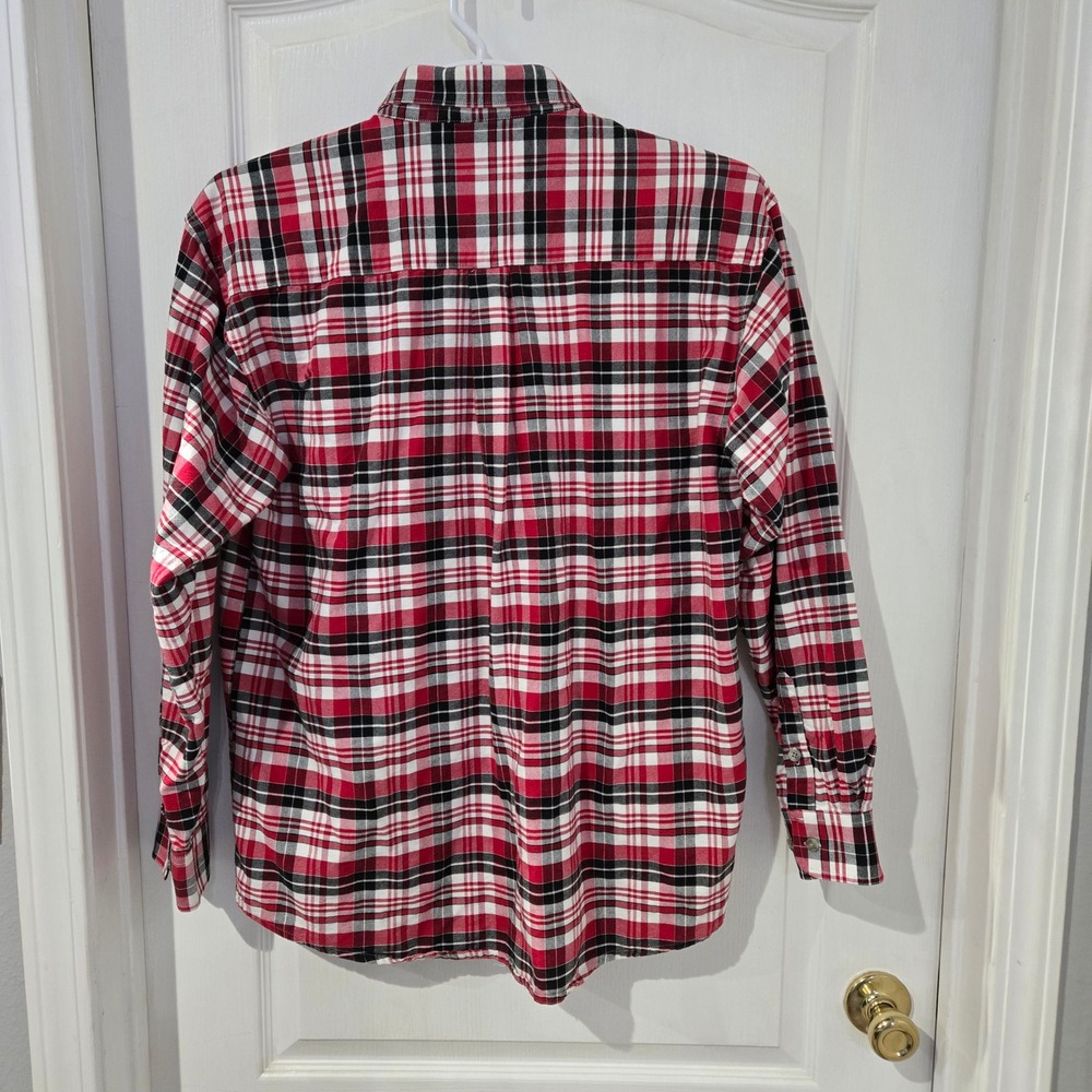 Wrangler 20X Mens Large Red Plaid Long Sleeve Western Rodeo Workwear - Picture 2 of 8